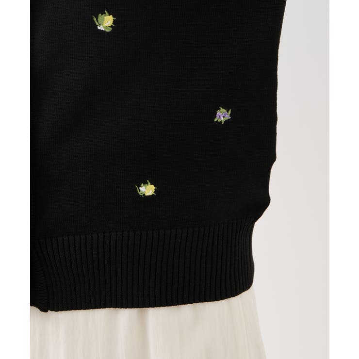 【WEB限定】フルーツ刺しゅうクルーネックカーディガン | VIS  | 詳細画像21 