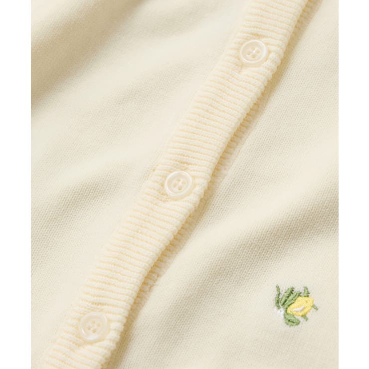 【WEB限定】フルーツ刺しゅうクルーネックカーディガン | VIS  | 詳細画像25 