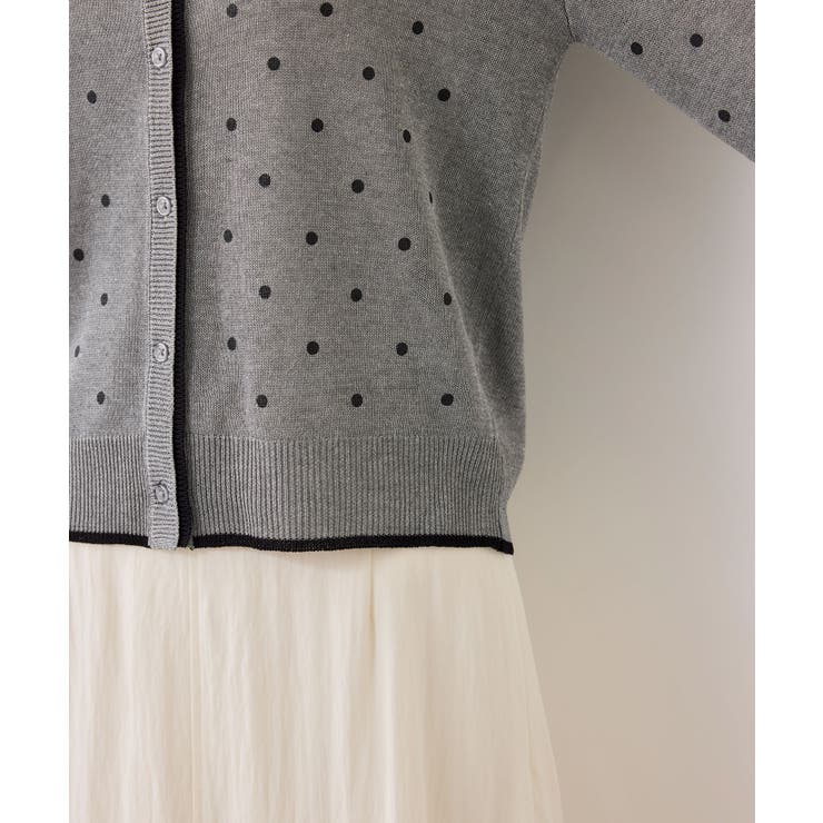 【WEB限定】麻ライクドット配色カーディガン | VIS  | 詳細画像19 