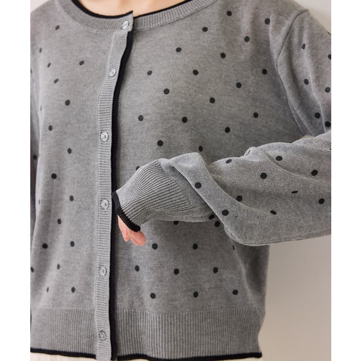 【WEB限定】麻ライクドット配色カーディガン | VIS  | 詳細画像20 