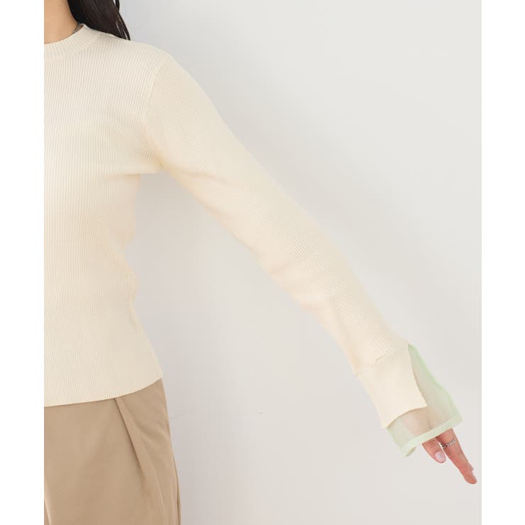 【WEB限定】袖フレア配色レイヤードカーディガン | VIS  | 詳細画像18 