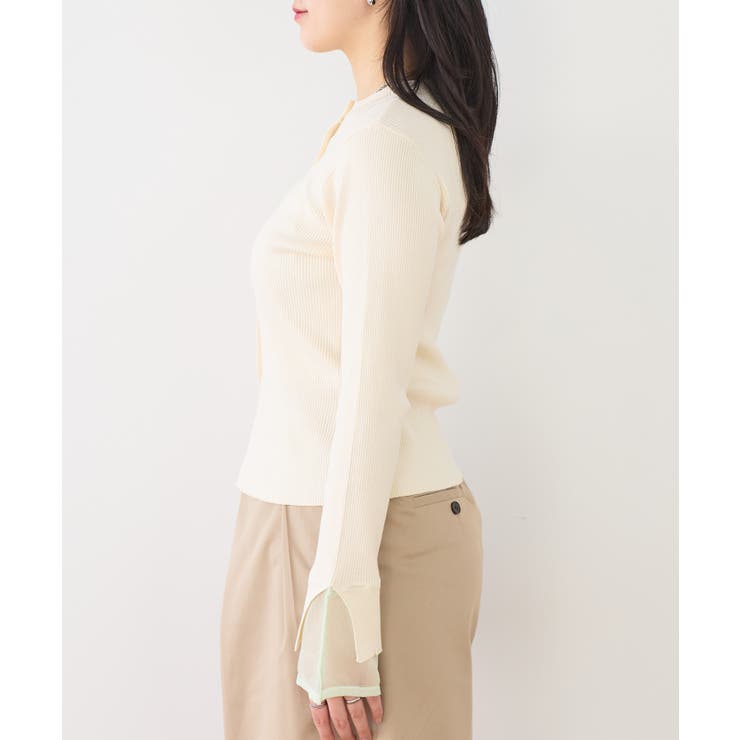 【WEB限定】袖フレア配色レイヤードカーディガン | VIS  | 詳細画像20 