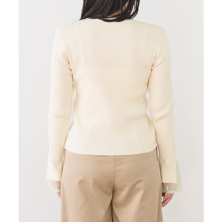 【WEB限定】袖フレア配色レイヤードカーディガン | VIS  | 詳細画像21 