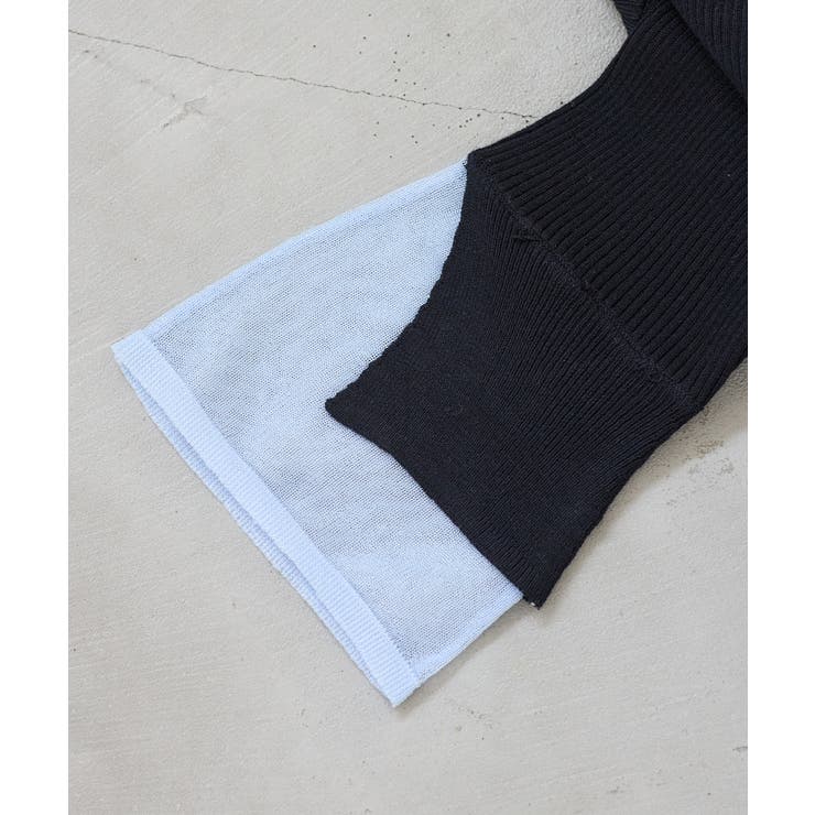 【WEB限定】袖フレア配色レイヤードカーディガン | VIS  | 詳細画像26 