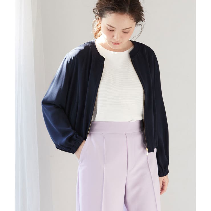 UV CARE&COOL TOUCH】ノーカラージップブルゾン[品番