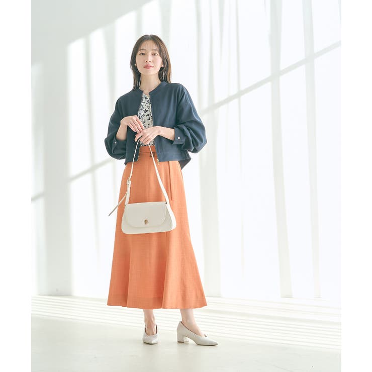 【洗える】バンドカラージップアップブルゾン | VIS  | 詳細画像10 