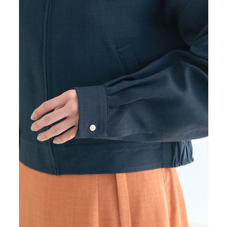 【洗える】バンドカラージップアップブルゾン | VIS  | 詳細画像15 