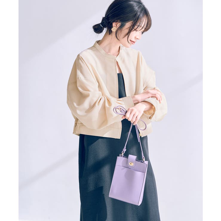 【洗える】バンドカラージップアップブルゾン | VIS  | 詳細画像3 