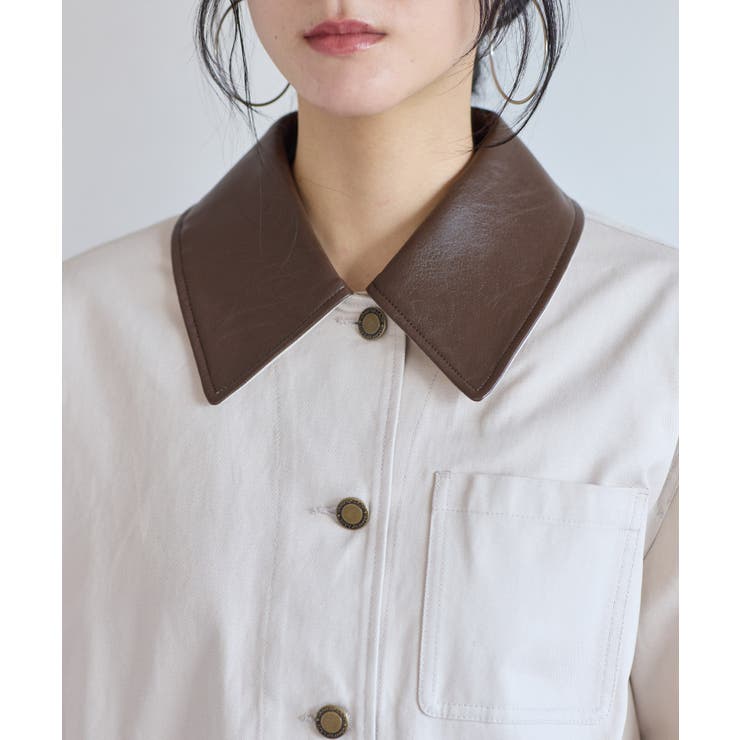 バイカラー衿カバーオール | VIS  | 詳細画像15 