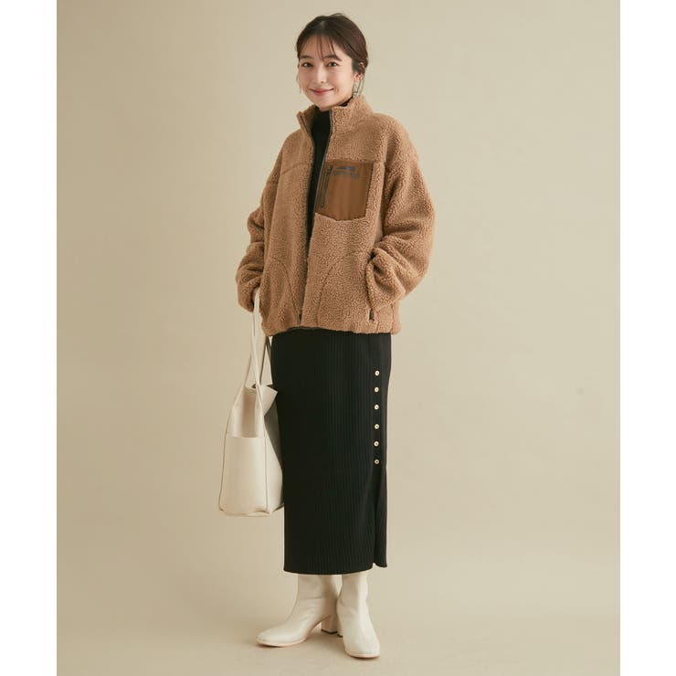 ★新品タグ付★ Vis × OUTDOOR PRODUCTSコラボ ボアブルゾン OUTDOORPRODUCTSコラボ】ボアブルゾン[品番：VISW0023790]｜VIS