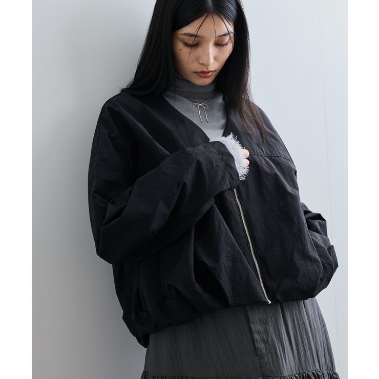 未使用】定価28600 春ジャケットVネックギャザーブルゾン - メルカリ