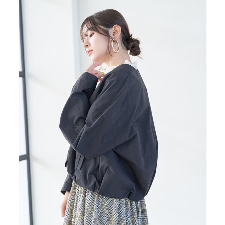 Vネックボリュームギャザーブルゾン【UVケア・撥水】 | VIS  | 詳細画像13