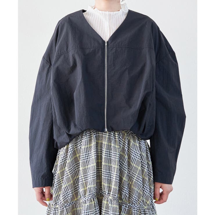 Vネックボリュームギャザーブルゾン【UVケア・撥水】 | VIS  | 詳細画像16