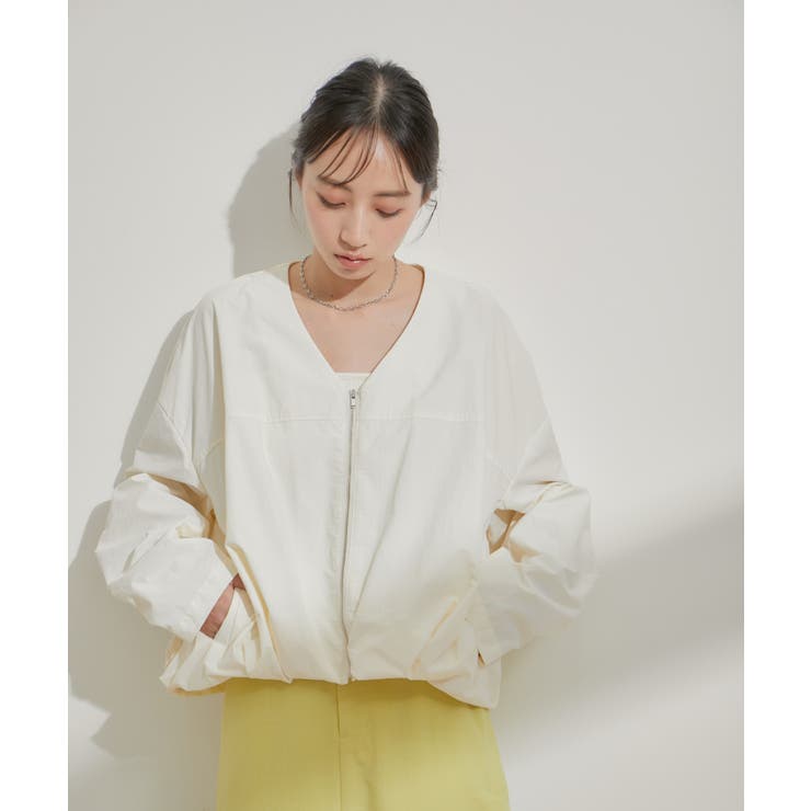 Vネックボリュームギャザーブルゾン【UVケア・撥水】 | VIS  | 詳細画像33