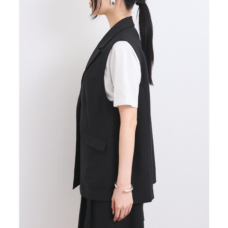 【セットアップ対応】サイド深スリットジレベスト | VIS  | 詳細画像10 