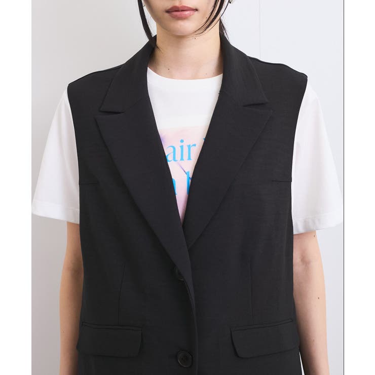 【セットアップ対応】サイド深スリットジレベスト | VIS  | 詳細画像12 