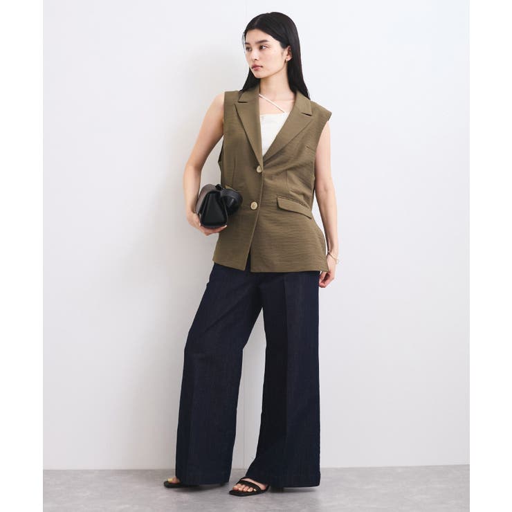 【セットアップ対応】サイド深スリットジレベスト | VIS  | 詳細画像19 