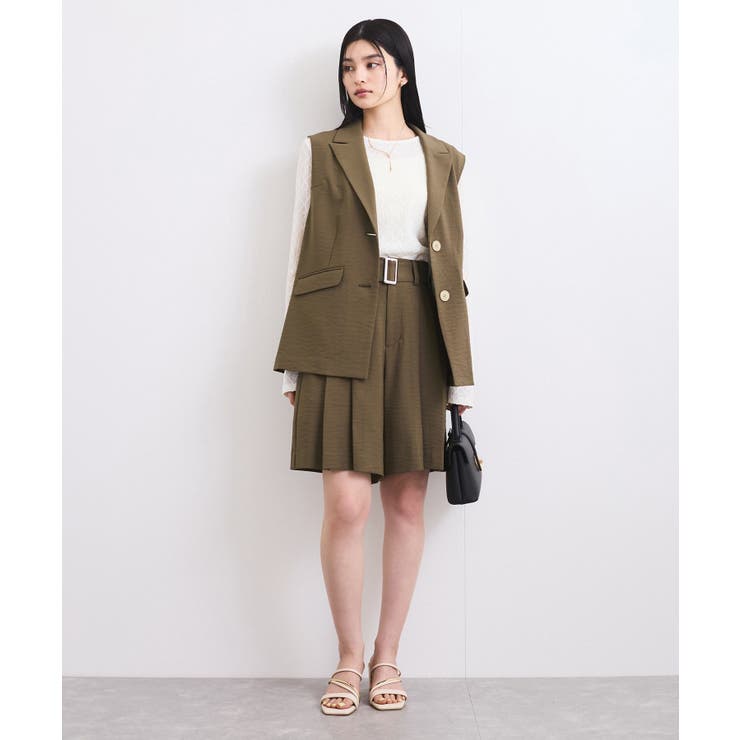 【セットアップ対応】サイド深スリットジレベスト | VIS  | 詳細画像2 