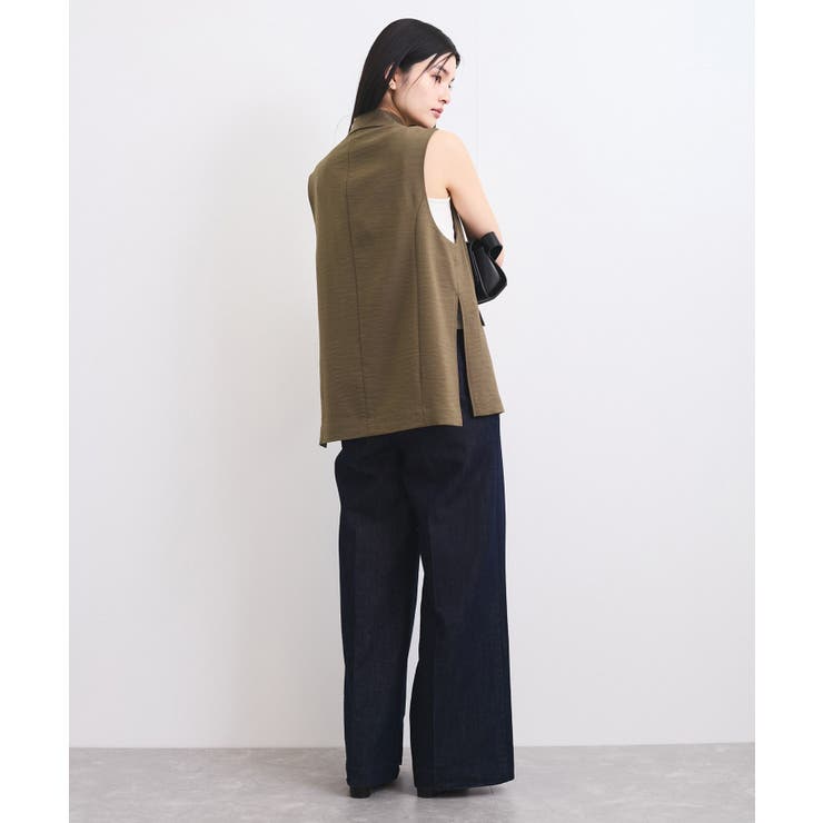 【セットアップ対応】サイド深スリットジレベスト | VIS  | 詳細画像20 