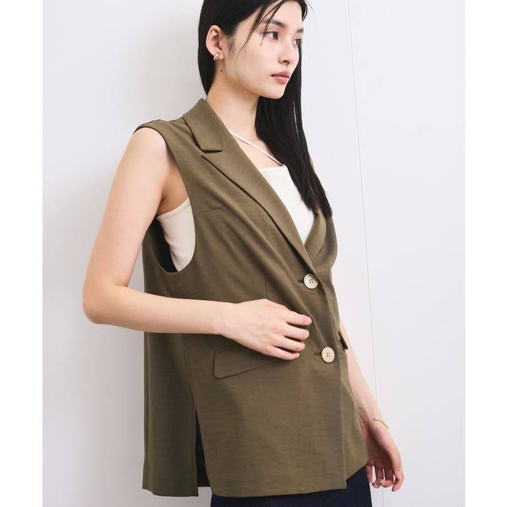 【セットアップ対応】サイド深スリットジレベスト | VIS  | 詳細画像21 