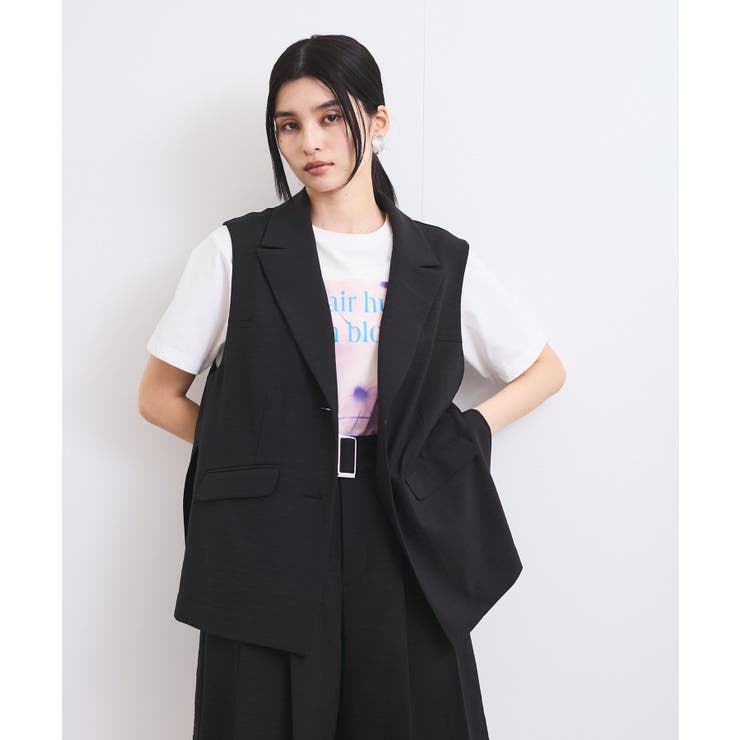 【セットアップ対応】サイド深スリットジレベスト | VIS  | 詳細画像6 