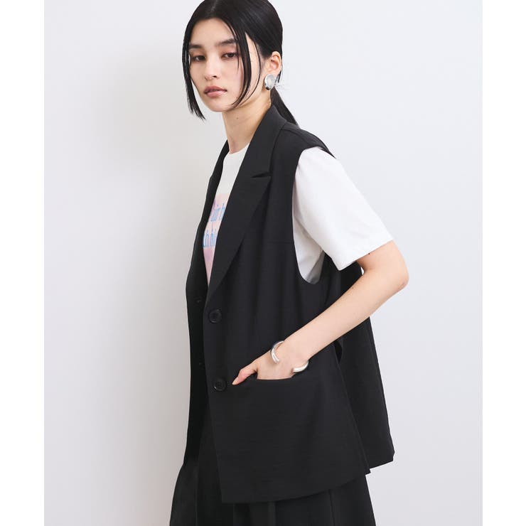 【セットアップ対応】サイド深スリットジレベスト | VIS  | 詳細画像7 