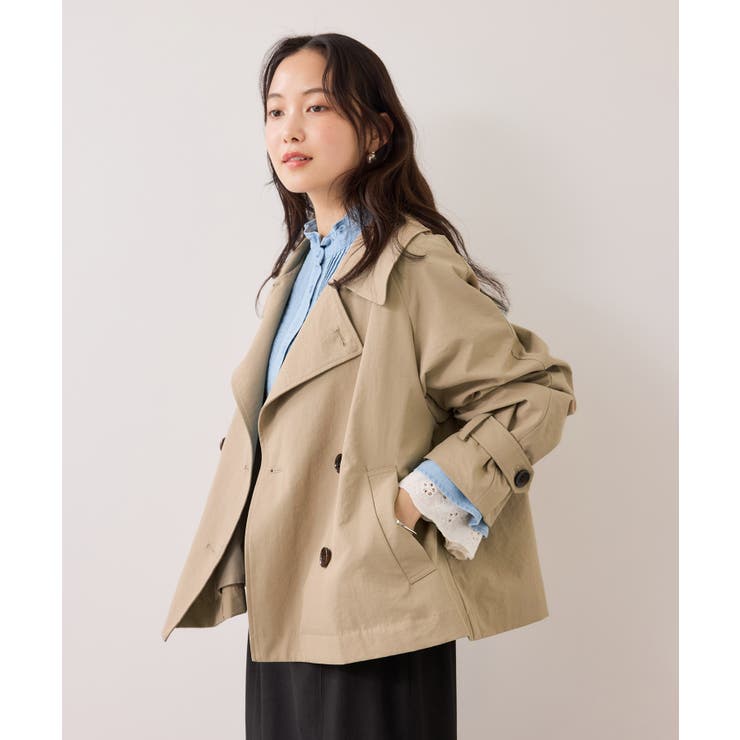 ショートトレンチコート/UVケア・撥水・花粉ガード | VIS  | 詳細画像10 