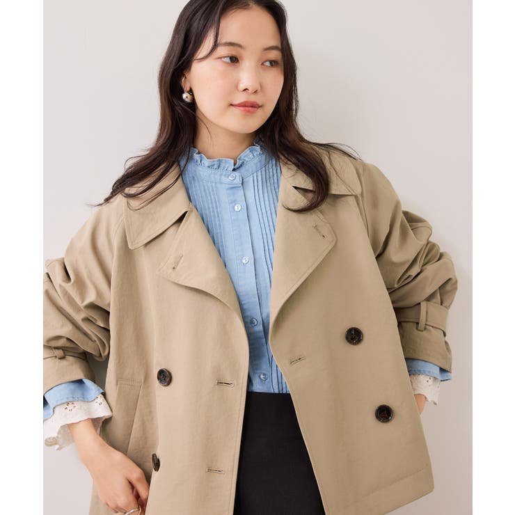 ショートトレンチコート/UVケア・撥水・花粉ガード | VIS  | 詳細画像11 