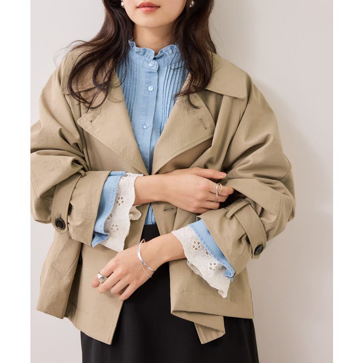 ショートトレンチコート/UVケア・撥水・花粉ガード | VIS  | 詳細画像13 