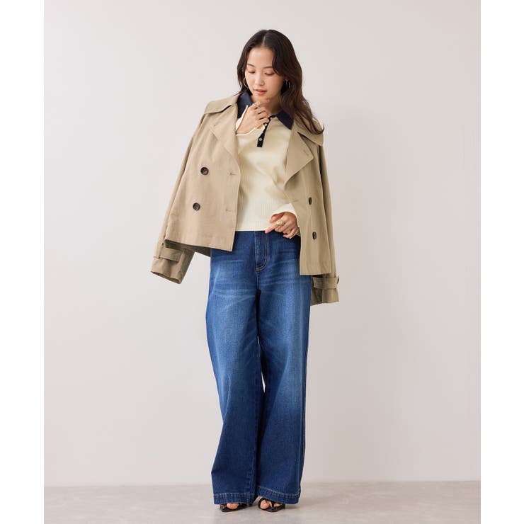 ショートトレンチコート/UVケア・撥水・花粉ガード | VIS  | 詳細画像14 