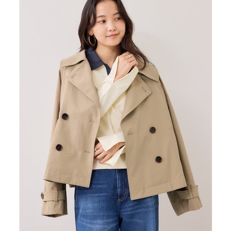 ショートトレンチコート/UVケア・撥水・花粉ガード | VIS  | 詳細画像15 