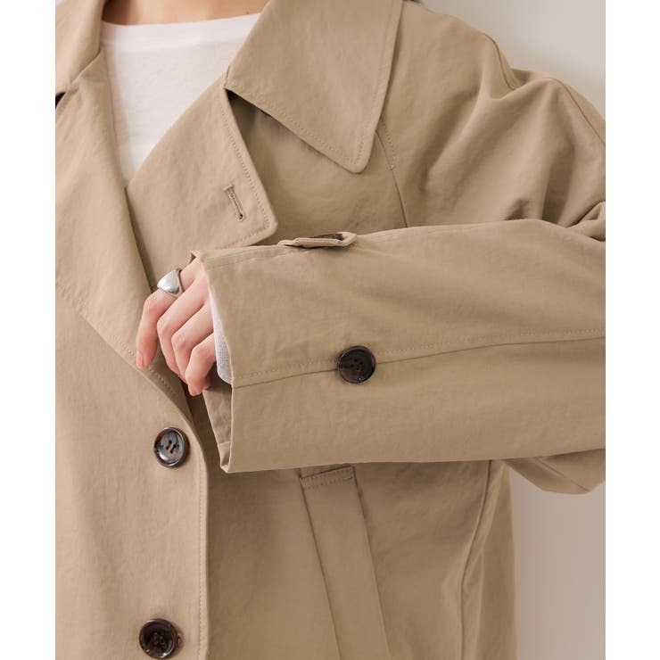 ショートトレンチコート/UVケア・撥水・花粉ガード | VIS  | 詳細画像37 