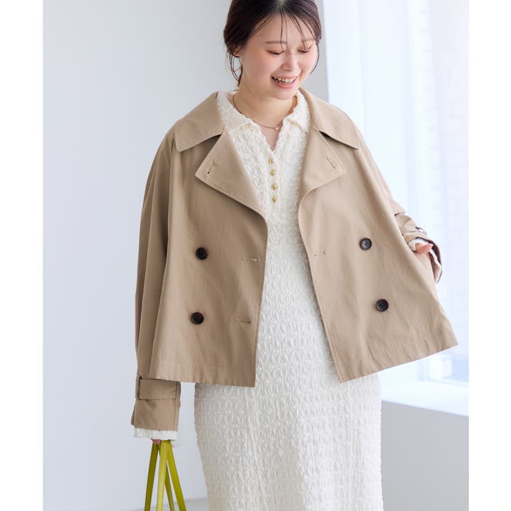 ショートトレンチコート/UVケア・撥水・花粉ガード | VIS  | 詳細画像47 