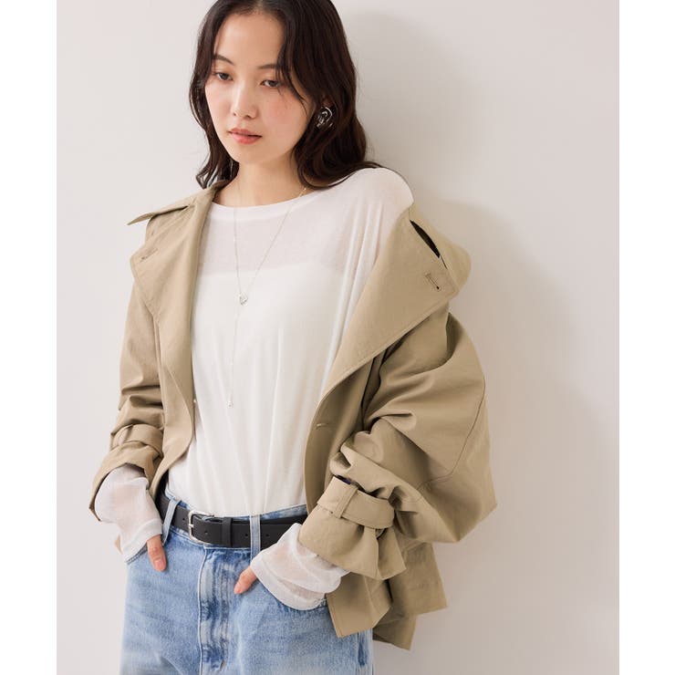 ショートトレンチコート/UVケア・撥水・花粉ガード | VIS  | 詳細画像5 