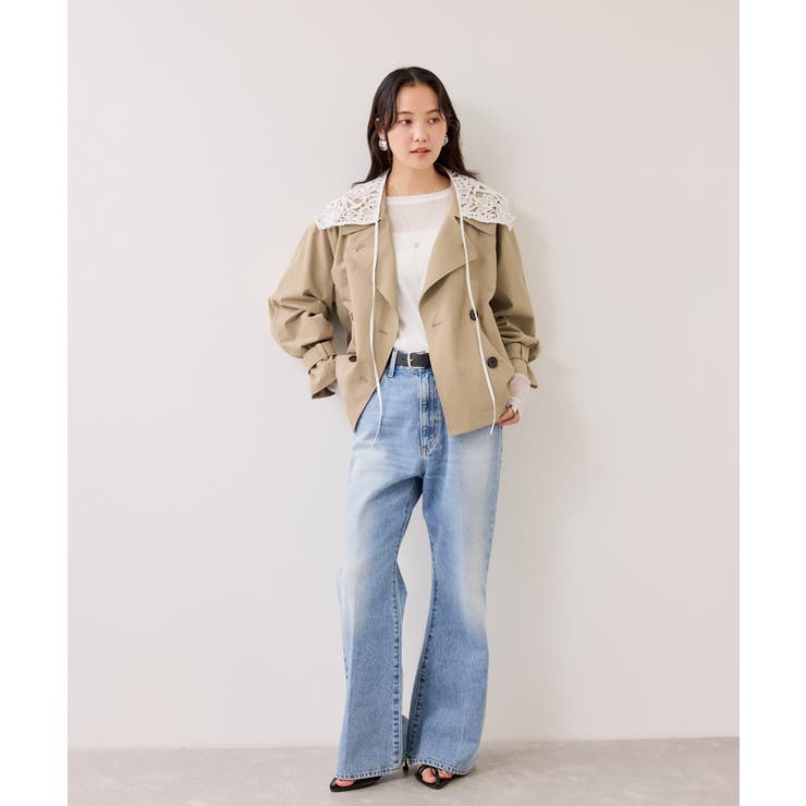 ショートトレンチコート/UVケア・撥水・花粉ガード | VIS  | 詳細画像7 