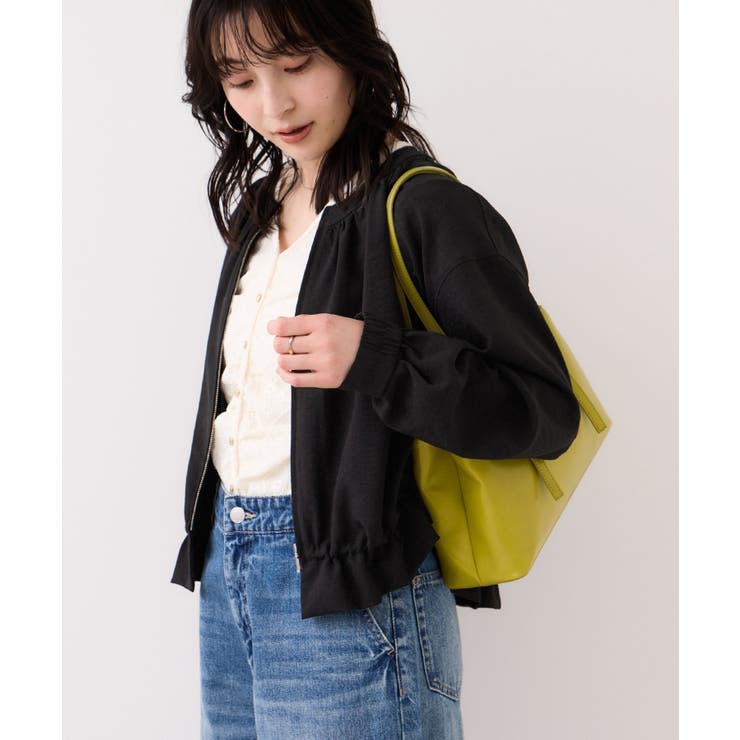 美easyリネンライクジップ裾フリルブルゾン/イージーケア・接触冷感 | VIS  | 詳細画像11 