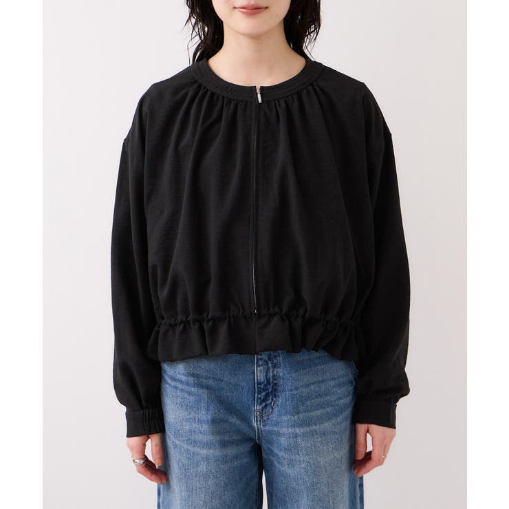 美easyリネンライクジップ裾フリルブルゾン/イージーケア・接触冷感 | VIS  | 詳細画像20 