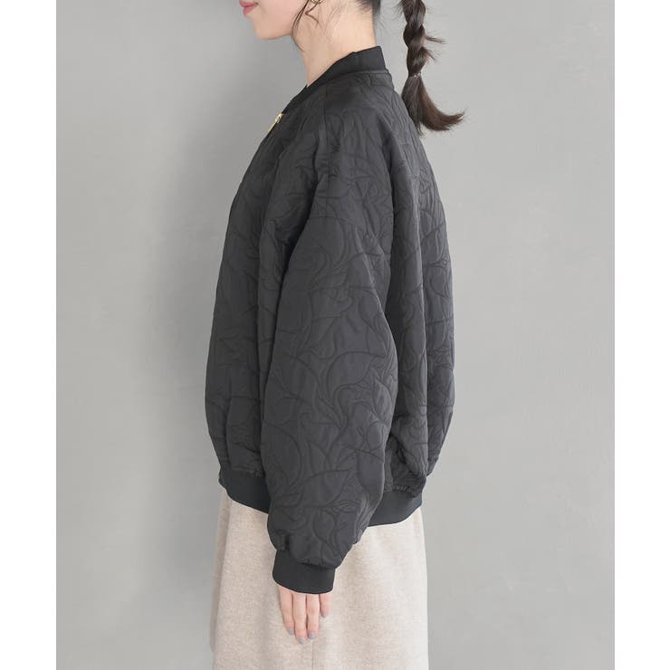 【STAYC J 着用】リーフキルティング&合皮アソートブルゾン | VIS  | 詳細画像12 