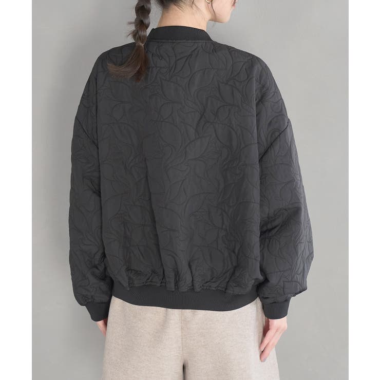 【STAYC J 着用】リーフキルティング&合皮アソートブルゾン | VIS  | 詳細画像13 