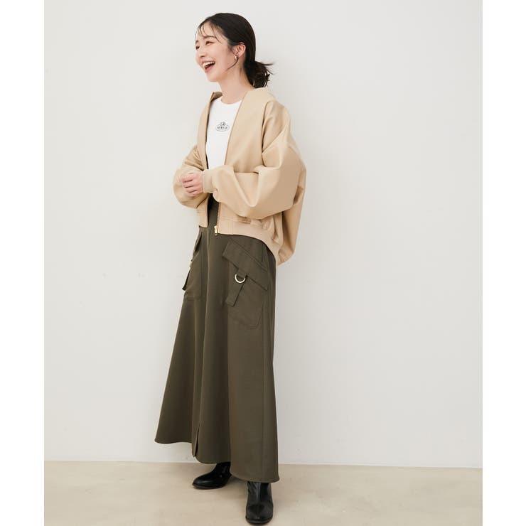 【STAYC J 着用】リーフキルティング&合皮アソートブルゾン | VIS  | 詳細画像23 