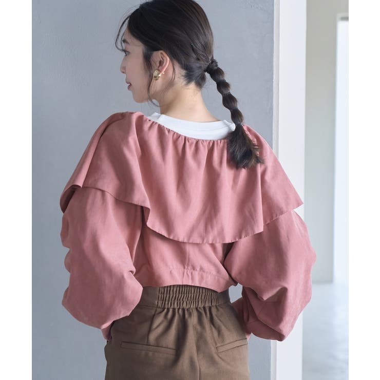 【上下2WAY】ピーチ起毛ブルゾン | VIS  | 詳細画像8