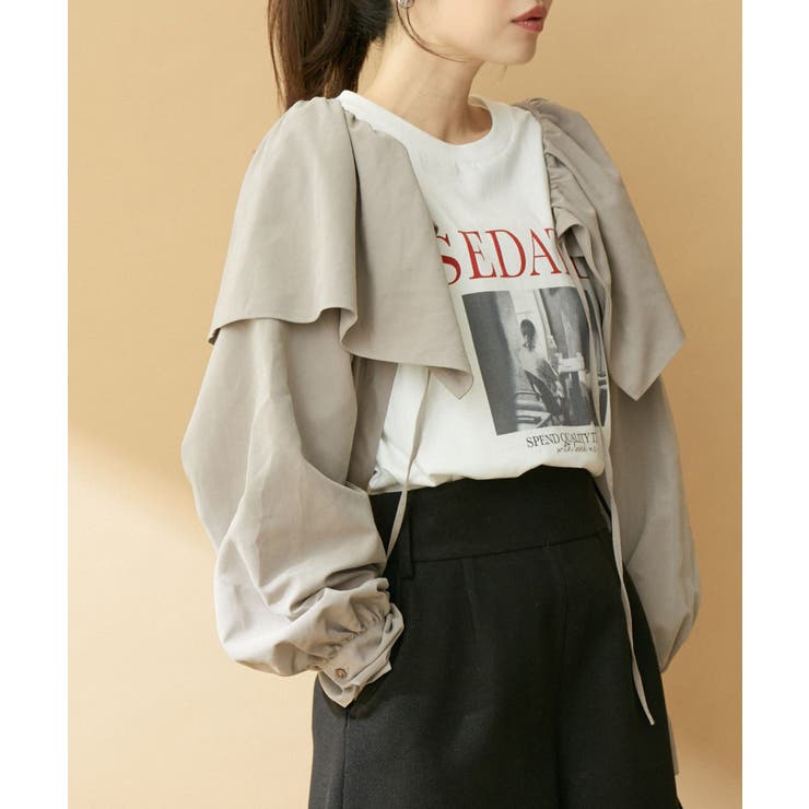 ベージュ系(28) | 【上下2WAY】ピーチ起毛ブルゾン | VIS