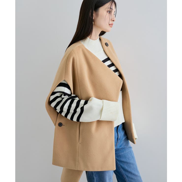 マフラーみたいに巻けるポンチョベスト | VIS  | 詳細画像12 