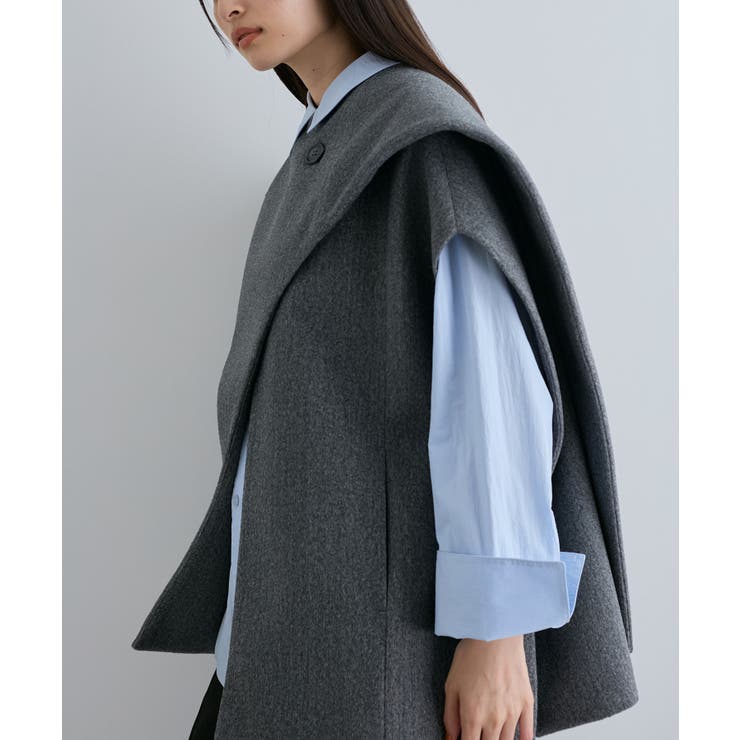 マフラーみたいに巻けるポンチョベスト | VIS  | 詳細画像15 