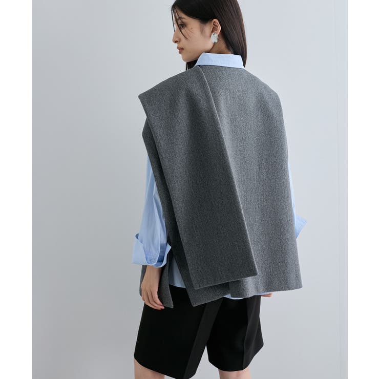 マフラーみたいに巻けるポンチョベスト | VIS  | 詳細画像16 