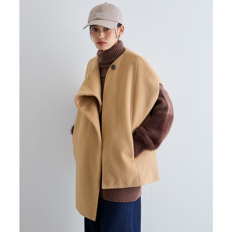 マフラーみたいに巻けるポンチョベスト | VIS  | 詳細画像18 