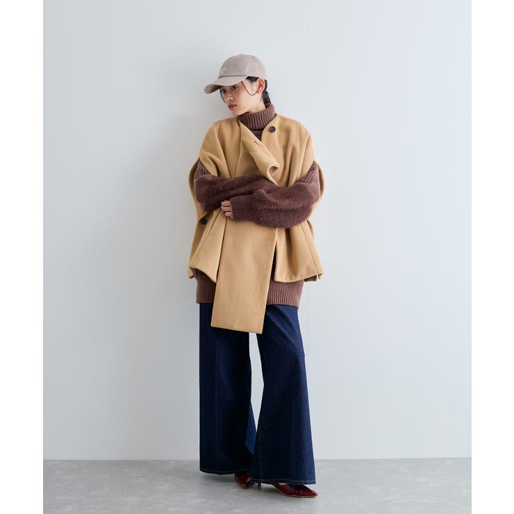 マフラーみたいに巻けるポンチョベスト | VIS  | 詳細画像19 