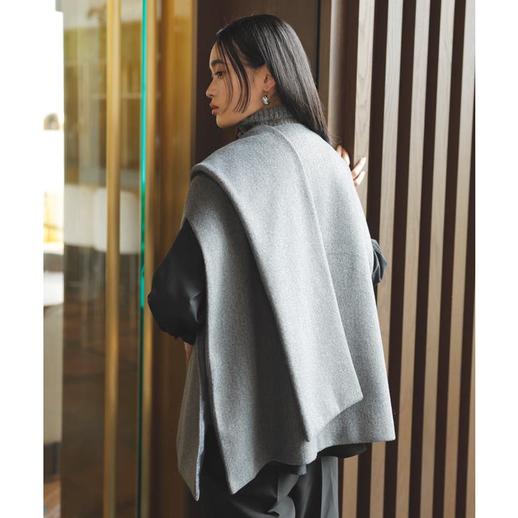 マフラーみたいに巻けるポンチョベスト | VIS  | 詳細画像4 