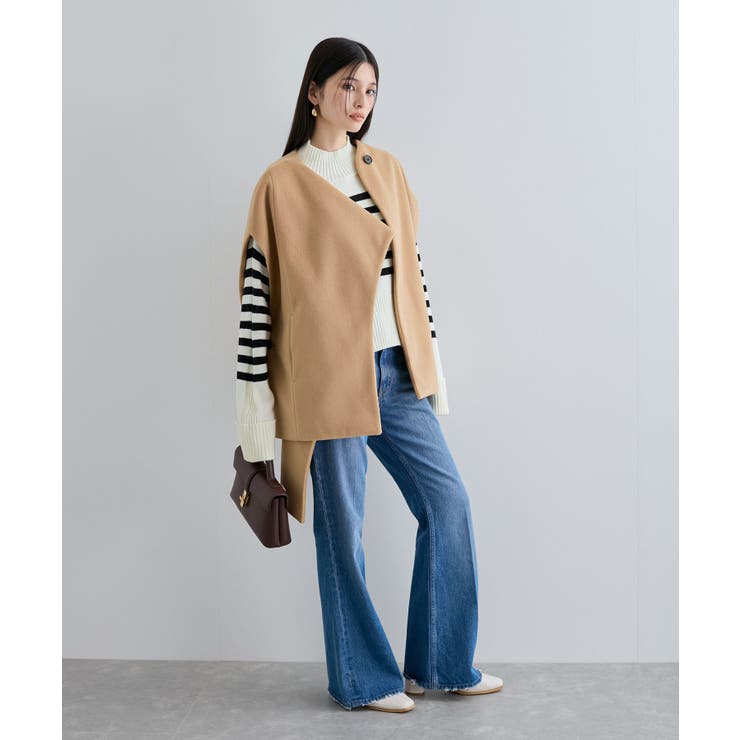 マフラーみたいに巻けるポンチョベスト | VIS  | 詳細画像9 