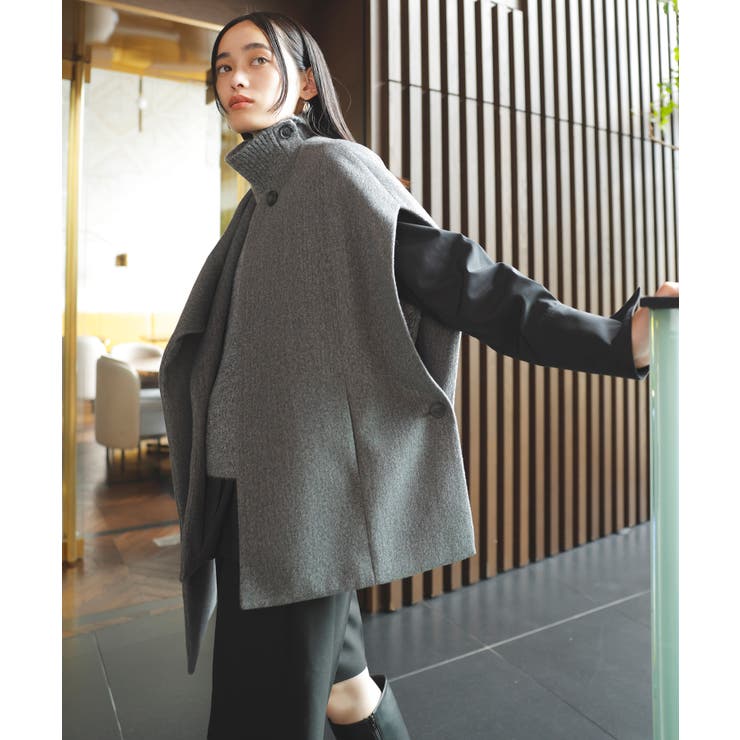 グレー(07) | マフラーみたいに巻けるポンチョベスト | VIS 